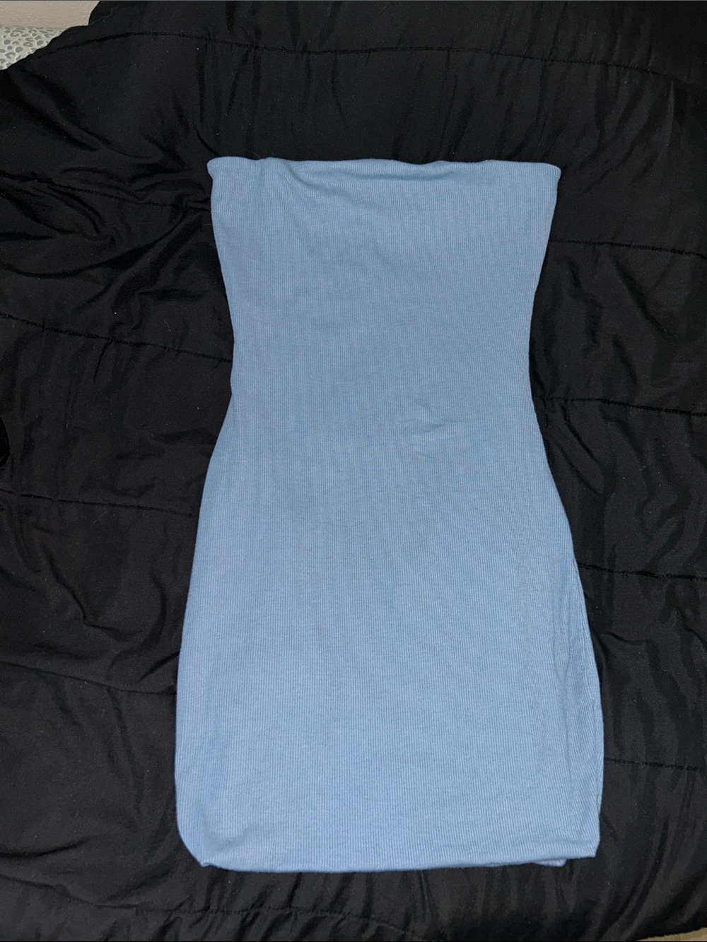 Love Tree Strapless Light Blue Bodycon Mini Dress